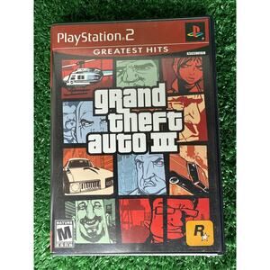 Grand Theft Auto III 3 PS2 PlayStation 2 Manual and Map Complete CIB Tested